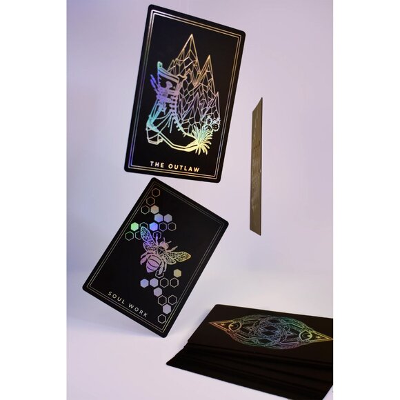 Threads of Fate Oracle Deck Ascendant Edition Guidebook Holographic Foil Black - Picture 13 of 15